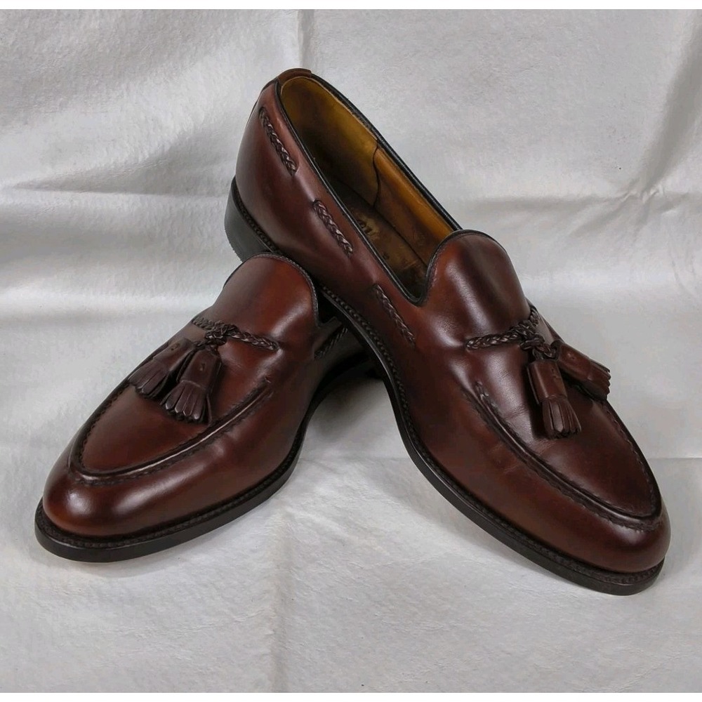 Allen Edmonds Brookwood Chili Leather Tassel Loafers 9.5B Resoled USA